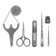 Embroidery Scissors, Stainless Steel Safety Scissors,Thread Cutter with Sheat...