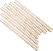 Kisangel 6 Pairs Maple Wood Drumsticks for Adults and Durable Percussion Sticks for Practice Comfortable Grip for Improved Control and Technique for Beginners