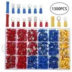 1300X Assorted Insulated Electrical Wire Terminals Crimp Connectors Spade Sets