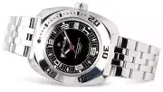 Vostok Amphibia 710394 Watch Scuba Diver Mechanical Automatic Black