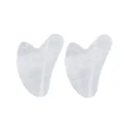 MissLady - Scraping Board Gua Sha Massage Tool (Heart-shaped) (2ea) Set - White
