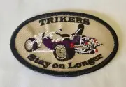 Quality Heat Sealed Embroidered Patch - Trikers Stay On Longer - Purple