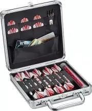 Ternion Aluminum Dart Carrying Case Holds 9 Darts, Steel Tip or Soft Tip with Fl