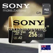 SONY 256GB & ADAPTER, Micro SD TF Card, HC MicroSD, Photos Video Memory Storage