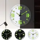 Glow In Dark Wall Clock Luminous Quartz Wall Clock Silent Clock Home Hotel Decor