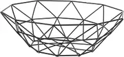 MAGICLULU Drain Basket Fruit Tray Metal Wired Fruit Bowl Kitchen Storage Basket Centerpieces for Table Snack Container Counter Metal Egg Bowl Wire Candy Dish Black Iron