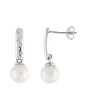 Splendid Pearls 14K 8-8.5mm Cultured Freshwater Pearl Earrings