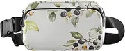 [FRODOTGV] Sweet Saskatoon Berry Fruit Fashion Fanny Pack Waist Bag for Men Women Water Resistant Sling Bag Travel Accessory with Adjustable Strap for Shopping Sports Work, Sweet Saskatoon Berry Fruit, 1 size