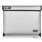 Waterproof Fireproof Document Bag - 5200°F with Heat Insulated, fireproof bag...