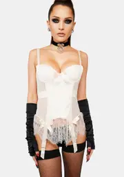 [Playful Promises] X Bettie Page Peach Tempest Basque