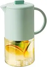 Cold Water Kettle - Heat Resistant Easy Clean Tea Pitcher with Handle,Glass Drink Dispenser, Iced Lemonade Juice Containers 1500ml for Hot/Cold Beverages