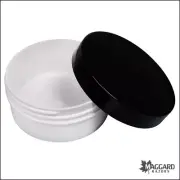 Maggard Razors-White & Black Plastic Empty Soap Jars-Storage Container, 4oz