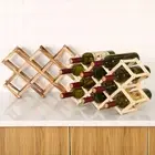 Wine Rack Collapsible Wine Holders Bar Shelf Organizer Retro Wine Cabinet