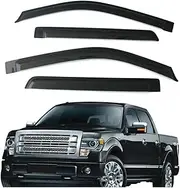 Weathershield, Compatible with Ford F150 2009-2014 Door Visors Sun Rain Guards Window Deflectors Car Accessories