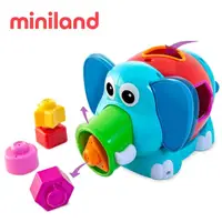 在飛比找momo購物網優惠-【西班牙Miniland】小象形狀配對互動組(幼兒玩具/早教