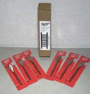 Box of 6 Genuine Milwaukee 48-27-0751 3/4" x 6" Flat Boring Bit - New in Box