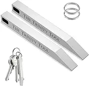 2Pcs Titanium Alloy Keychain Prybar, Mini Pocket Multitool Heavy Duty Pry Bar for Opening Box Scraping Label - Portable Hand Tool