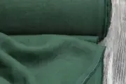 Green Emerald Linen Fabric, Stone Washed Linen Fabric, Medium Weight Linen