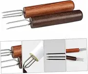 2pcs Moxibustion Extender Tool Wood Handle for Moxa Roll Therapy Acupressure Stick Moxibustion Extension Needle