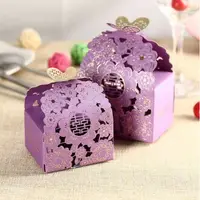 在飛比找樂天市場購物網優惠-婚慶喜糖盒子婚禮用品結婚镂空紙盒個性創意糖果禮盒