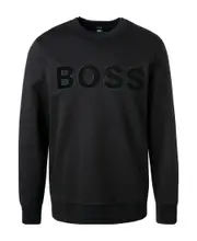 Logo pattern pullover sweater M Black