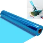 100 ft x 34 in Extra Wide Cellophane Wrap Roll Blue, Translucent Cellophane R...
