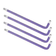 4pcs L-Handle Ball End Hex Key 8mm Metric L-Shape Wrench S2 Hand Tools, Purple