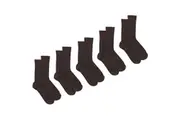 Holeproof Explorer 5 Pairs Socks Men Merino Wool Rib Business Crew Everyday Brown Taupe Bulk