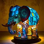 Flat Metal Tabletop Decoration And Home Decoration Animals Table Lamp Series Elephant 15cm