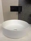 360mm Dia Matt White Super Slim Edge HAND WASH BASIN Vanity sink COUNTER TOP