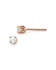 Bloomingdale's Fine Collection Diamond Tulip Stud Earrings in 14K Rose Gold, 0.33 tcw