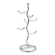 Entrée Wiggly Mug Tree Cup Storage Holder Stand Kitchen Organiser Chrome