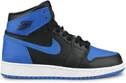[Nike] Jordan Kid's Air 1 Retro High OG BG, BLACK/ROYAL-WHITE, Youth Size 5