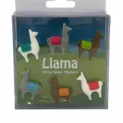 NIB World Market Set of 6 Silicone Llama Wine Glass Markers