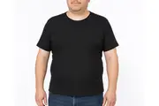 Mens Thermal Short Sleeve Top T Shirt Baselayer Cotton Blend Winter - Black