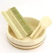 BambooMN brand Sushi Oke Rice Bowl 5 Piece and 7 Piece Sushi Sets