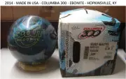 15# 0oz NIB 2014 USA Columbia Scout Reactive Teal/Silver Reactive Bowling Ball