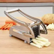 Stainless Steel French Fries Cutter Vegetable Potato Chopper Slicer Dicer 2Blads