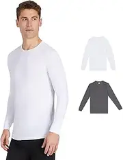32 Degrees Men's 2-Pack Performance Lightweight Thermal Baselayer Crewneck Top