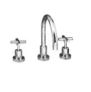 Sabine Vanity Hob Sink Three-Piece Set Chrome Solid Brass