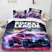 v2116 Bed Sheets Rocket League Bedding Set Bedspread Single Twin Full Queen King Size Car Rocket League Bed Set Boys Bedroom Duvetcover 3-Piece Beddin