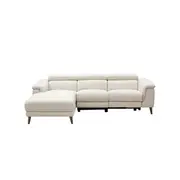 [James Lane] Dylan Orson Almond with 1 Electric Recliner Sofa - 3 Seater Chaise
