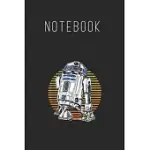 NOTEBOOK: STAR WARS R2D2 RETRO THIS IS HOW I ROLL GRAPHIC SIZE BLANK PAGES LINED JOURNAL NOTEBOOK WITH BLACK COVER SIZE 6IN X 9I
