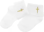 [Ipetboom] Bonds Newborn Socks 1 Pair Infant Baptism Socks Seamless Cotton Ankle Booties