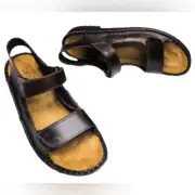 NWOB NAOT Women’s Karenna Brown Leather Sandal Hook/Loop Straps- Size 40/9-9.5