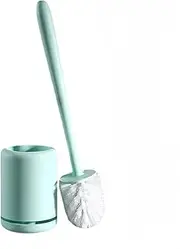 Toilet Brushand Holder Set,Comfortable Handle, Easy to Clean，Compact Toilet Bowl Brush Set (Green)