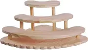 JunZheHub Wood Display Stand Cake Stand 3 Layered Decorative Countertop Practical Jewelry Organizer Rack Showcase Fixture for Cupcake