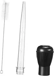 FIXOSHEE 1 Set Turkey Baster Kit with Brush and Pe Seasoning Pump for Marinating Grilling and Roasting Portable and Easy to Clean Baster Tool for Outdoor Cooking