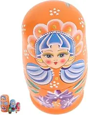 Vaguelly Unique Hand-Painted Matryoshka Dolls 5-Layer Nesting Set Kids Craft Kit DIY Ornament Crafts for Children