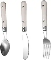LAPYAPPE 1 Set Tableware Big Silverware Cutlery Serving Utensils Accessories Bento Chopsticks Dinnerware Tray Spoons Drawer Dividers Forks Mini Spoon White